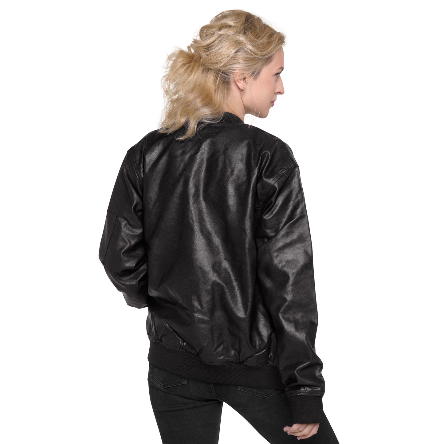 The North Trade Women's Leather Bomber Bullish Jacket
