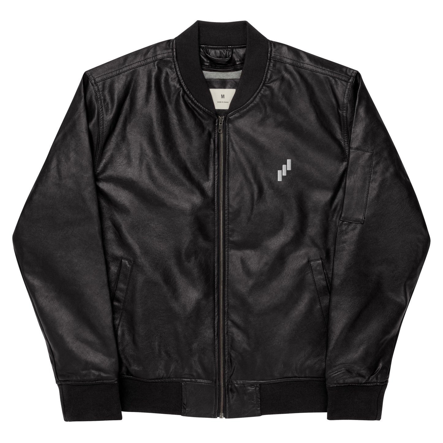The North Trade Men's Leather Bomber Bullish Jacket