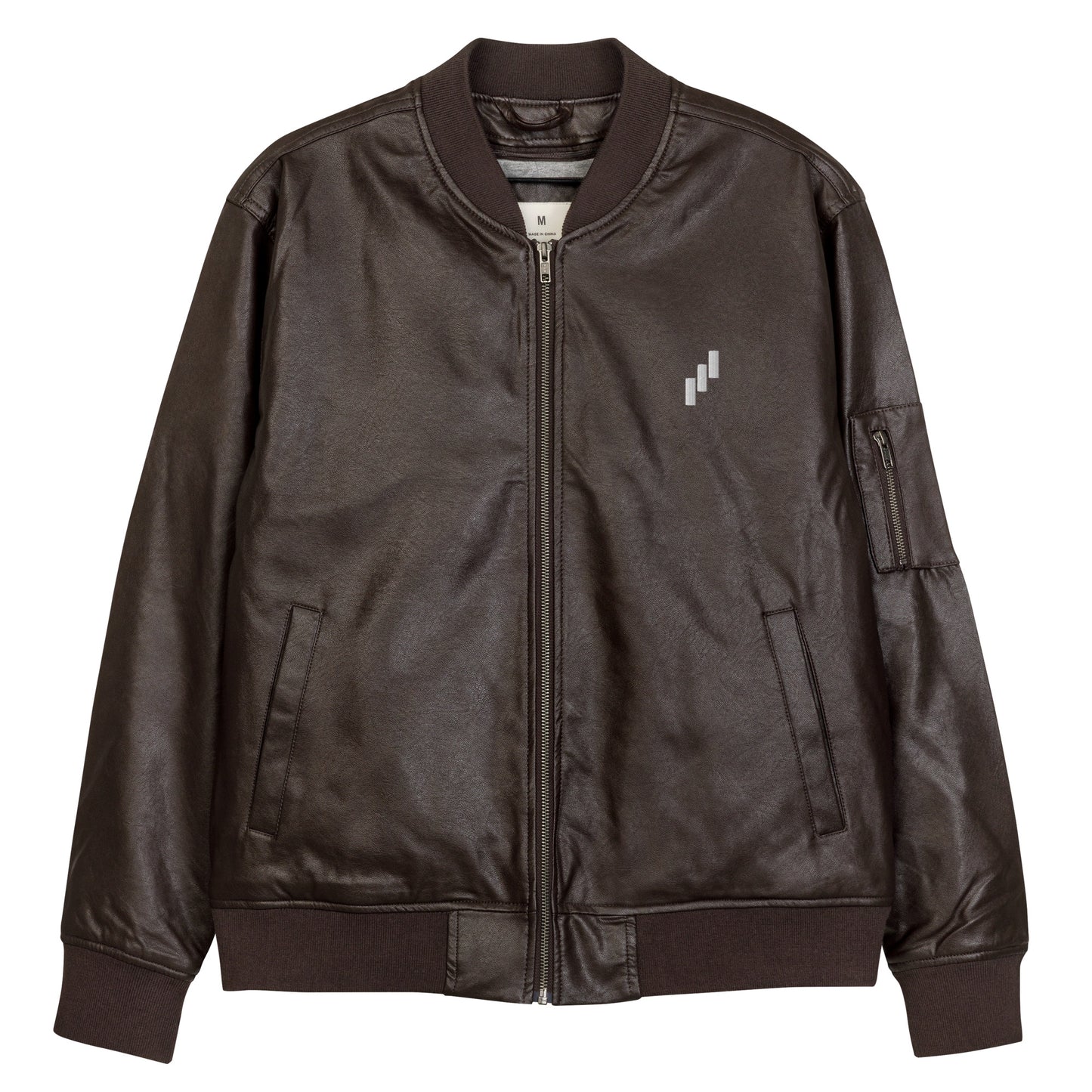 The North Trade Men's Leather Bomber Bullish Jacket